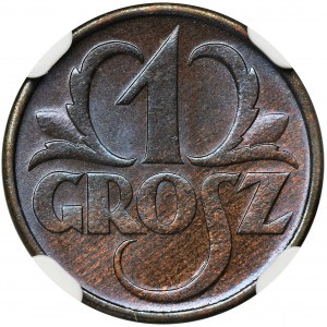 1 grosz 1933 - NGC MS66 BN