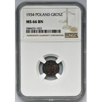 1 grosz 1934 - NGC MS66 BN