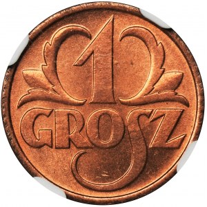 1 grosz 1939 - NGC MS67 RD