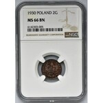 2 grosze 1930 - NGC MS66 BN - RARE