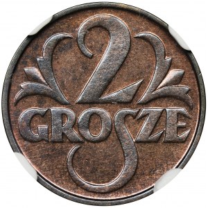 2 grosze 1933 - NGC MS65 BN - RZADKIE