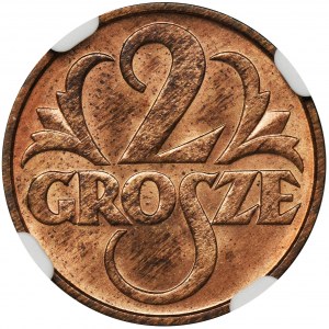2 grosze 1934 - NGC MS64 RD - RZADKIE