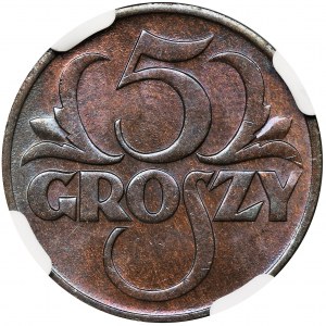 5 groszy 1928 - NGC MS66 BN