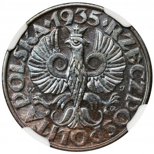 5 groszy 1935 - NGC MS64 BN - RZADKIE