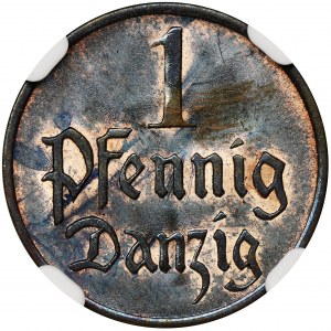 Free City of Danzig, 1 pfennig 1926 - NGC MS65 BN