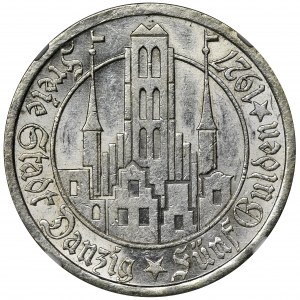 Wolne Miasto Gdańsk, 5 guldenów 1927 - NGC MS60 - RZADKIE
