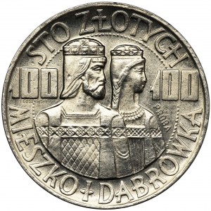 PRÓBA NIKIEL, 100 złotych 1966 Mieszko i Dąbrówka półpostacie