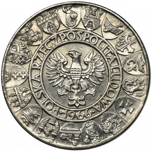 PRÓBA NIKIEL, 100 złotych 1966 Mieszko i Dąbrówka półpostacie