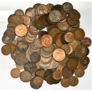 Wielka Brytania, Zestaw pensów z różnych lat - 112.4 gram