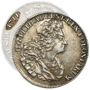 August II Mocny, 2/3 Talara (gulden) Drezno 1711 - BARDZO RZADKI
