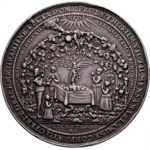 Církevní medaile - svatební a zásnubní, XVII.století