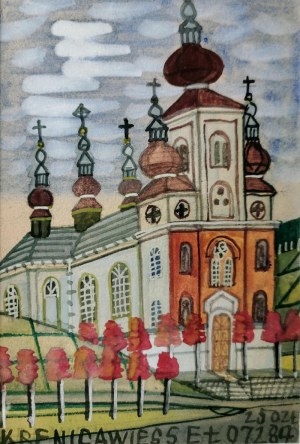 Nikifor KRYNICKI (1895-1968), Widok na kościół