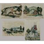 Tadeusz SEWERYN (1894-1975), Zestaw 4 prac - Pejzaże z Jeleśni