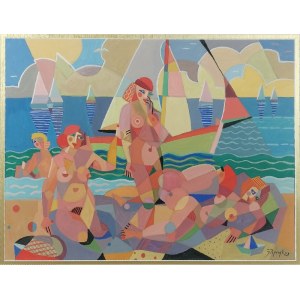 Józef POPCZYK (1890-1971), Na plaży, 1928