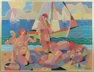 Józef POPCZYK (1890-1971), Na plaży, 1928