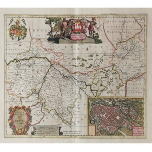Jonas SCULTETUS (1603-1664), Johannes van den AVEELE (1655-1727) - rytował, Mapa Księstwa Wrocławskiego