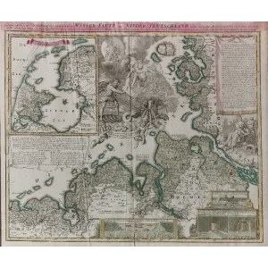 Johann Baptist HOMANN (1664-1724), Mapa Północnej Holandii i wybrzeży Niemiec