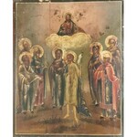 Ikona - Jan Chrzciciel wśród świętych niewiast i mężów, w okładzie