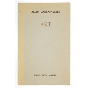 CZERNIAWSKI Adam - Akt. Londyn 1975. Z dedykacją autora