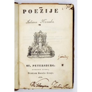 KORSAK Julian - Poezije. St. Petersburg 1830 i GODLEWSKI M. G. - Melodije. Warszawa 1830