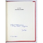 ZYCH Jan - Pochwała kolibra. Z dedykacją autora. Kraków 1972. Wydawnictwo Literackie. 16d, s. 76, [1]. oprawa oryginalna kartonowa