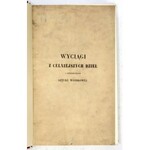 CHRZANOWSKI [Wojciech] - Wyciągi z celniejszych dzieł o wyższej części sztuki wojskowej. Berlin 1844. Księg. B.Behr. 8