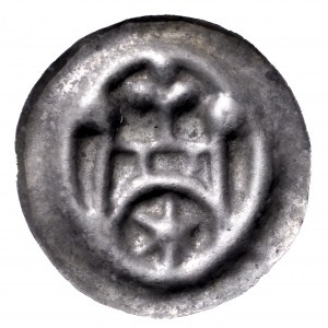 Zakon Krzyżacki, brakteat brama z krzyżem z kul, 1255-1265