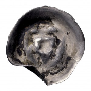 Zakon Krzyżacki, brakteat tarcza zakonna z gwiazdą, 1345-1360