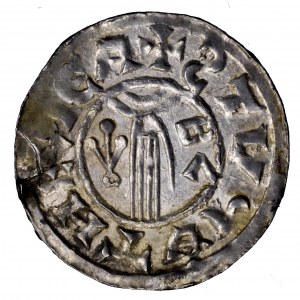 Czechy, Bolesław Chrobry, denar typu bawarskiego 1003-1004, Praga (?)