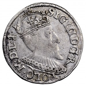 Zygmunt III Waza, trojak 1595, Olkusz - leżąca 9