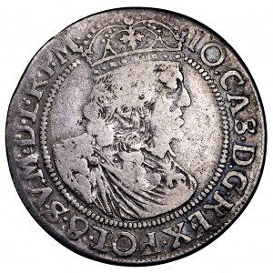 Jan II Kazimierz, ort 1658, Kraków - bez obwódki na rewersie