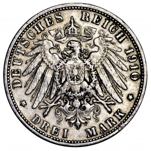 Niemcy, Hamburg, 3 marki 1910 J