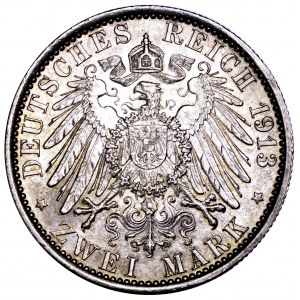 Niemcy, Prusy, 2 marki 1913 A, mundur - piękne