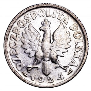 II Rzeczpospolita, 1 złoty 1924, Żniwiarka, Paryż