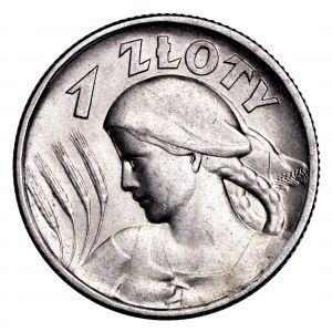 II Rzeczpospolita, 1 złoty 1925, Żniwiarka, Londyn