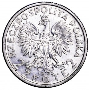 II Rzeczpospolita, 2 złote 1933, Polonia - wyśmienite