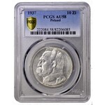 II Rzeczpospolita, 10 złotych 1937, Piłsudski - PCGS AU58