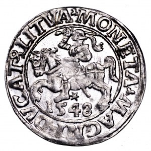 Zygmunt II August, półgrosz 1548, Wilno - LI/LITVA