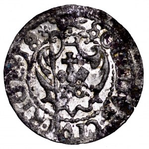 Zygmunt III Waza, szeląg 1618, Ryga - gwiazdki, rzadki, piękny
