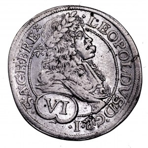 Austria, Leopold I, 6 krajcarów 1683, Wiedeń - bardzo ładne