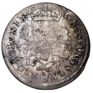 Jan III Sobieski, szóstak 1677, Bydgoszcz - wczesny, bez inicjałów