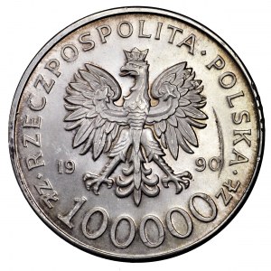 III RP, 100000 zł 1990, Solidarność - typ A