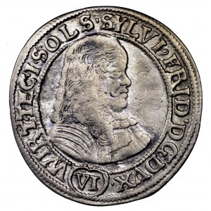 Śląsk, Sylwiusz Fryderyk, 6 krajcarów 1674, Oleśnica