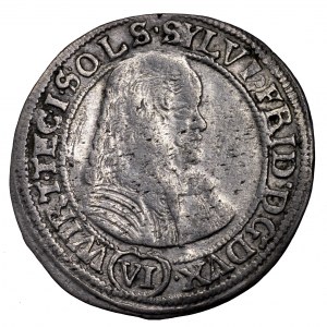 Śląsk, Sylwiusz Fryderyk, 6 krajcarów 1674, Oleśnica
