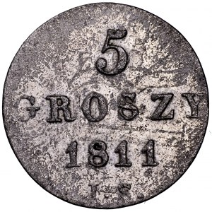 Księstwo Warszawskie, 5 groszy 1811 IS