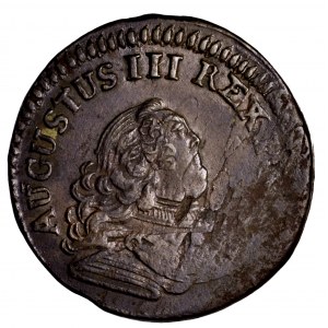August III Sas, grosz 1754 H - ładny
