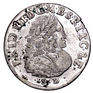 Niemcy, Prusy, szóstak 1698 SD, Królewiec - ładny