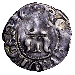 Węgry, Maria, denar 1383-1385, Buda
