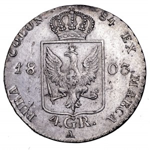 Niemcy, Prusy, 4 grosze 1803 A - ładne