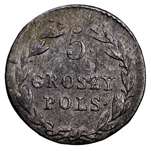 Królestwo Polskie, 5 groszy 1818 IB, ładne